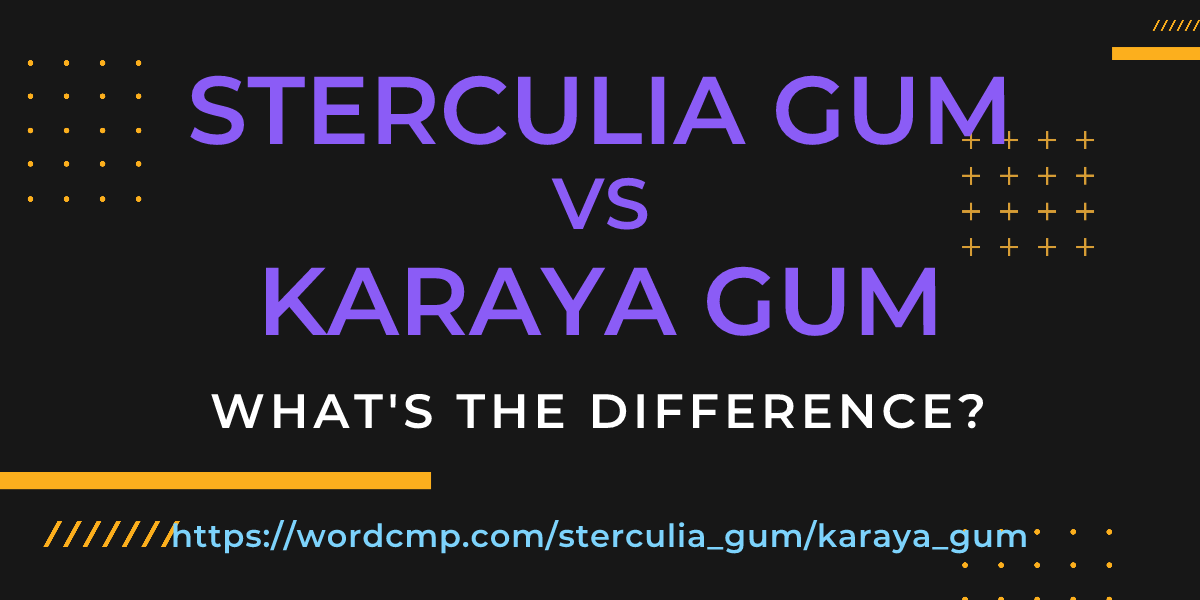 Difference between sterculia gum and karaya gum