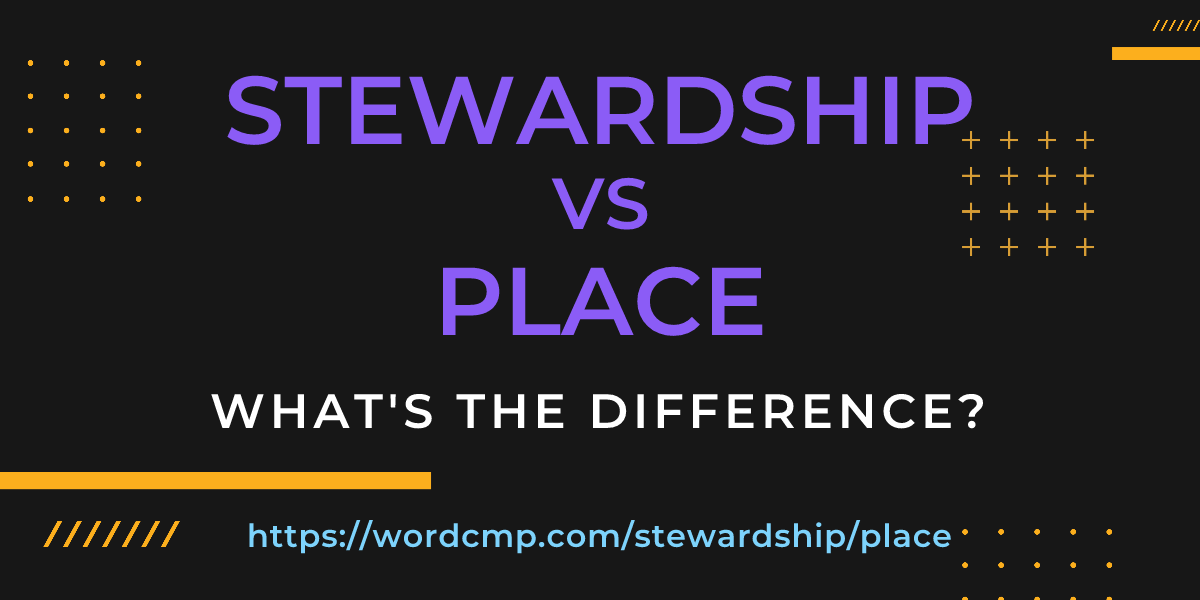 Difference between stewardship and place