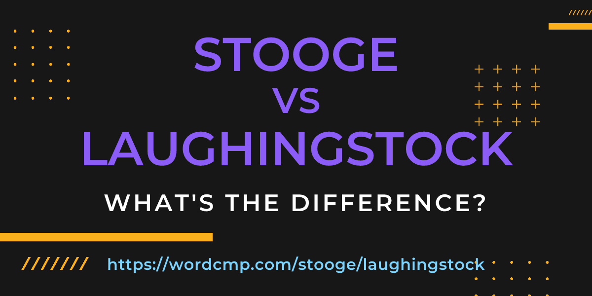Difference between stooge and laughingstock