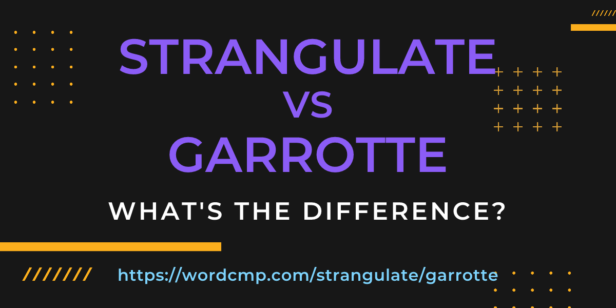 Difference between strangulate and garrotte