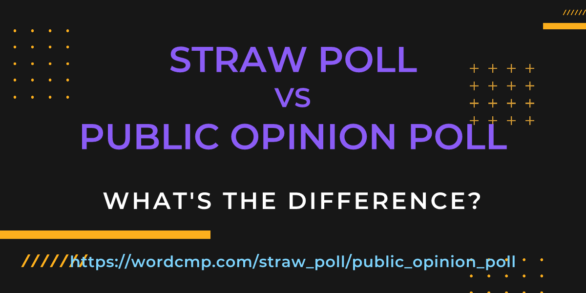 Difference between straw poll and public opinion poll
