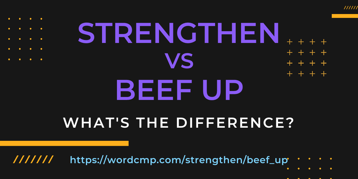 Difference between strengthen and beef up