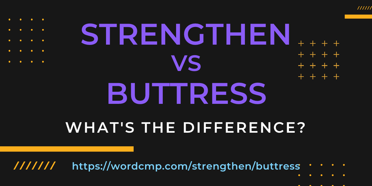 Difference between strengthen and buttress