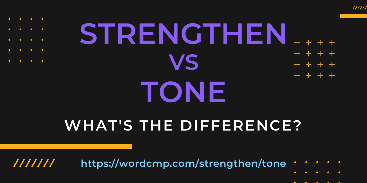 Difference between strengthen and tone