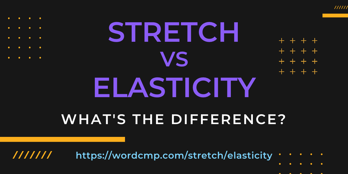 Difference between stretch and elasticity