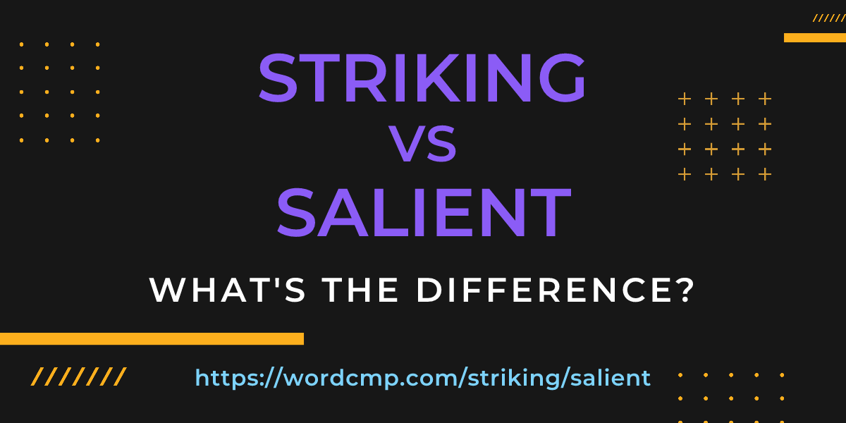 Difference between striking and salient
