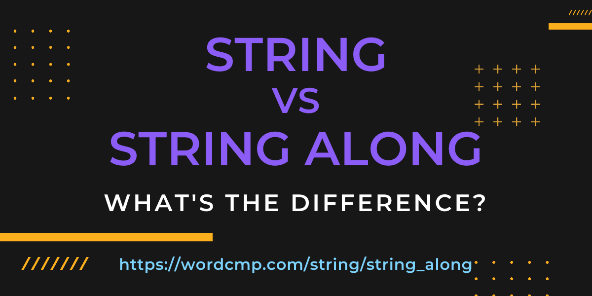 Difference between string and string along