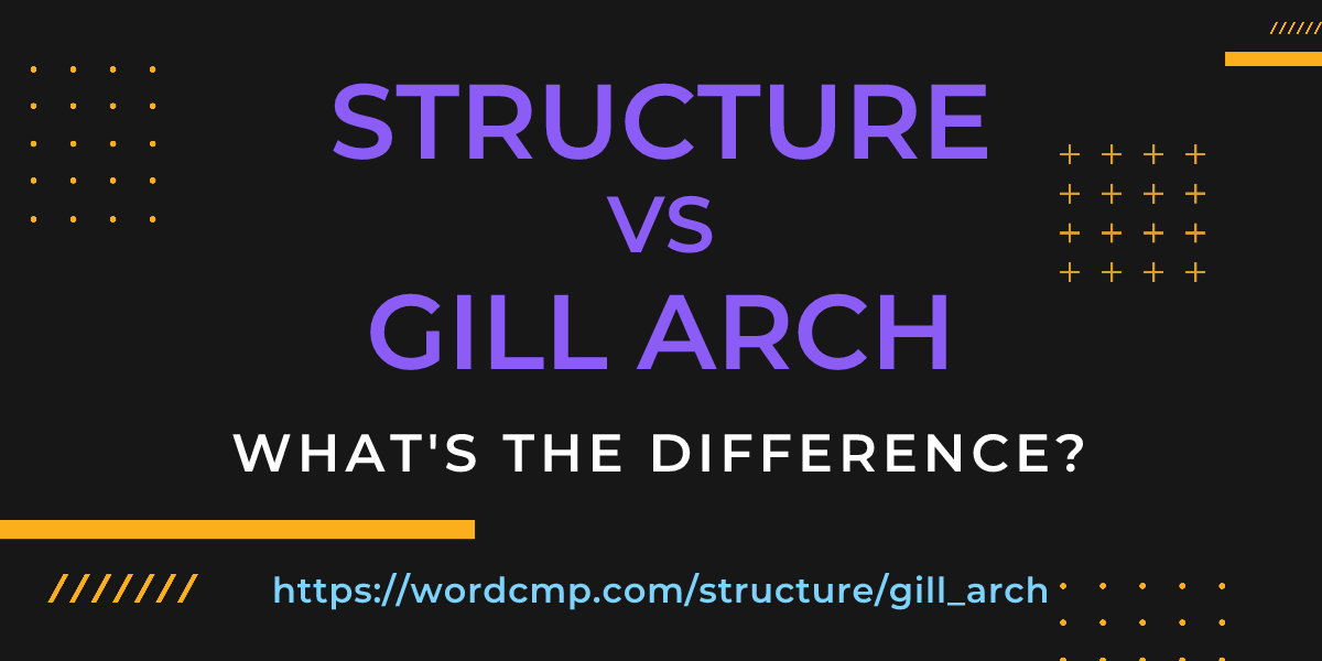 Difference between structure and gill arch