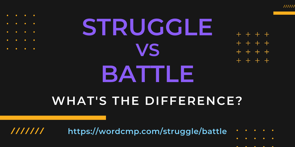 Difference between struggle and battle