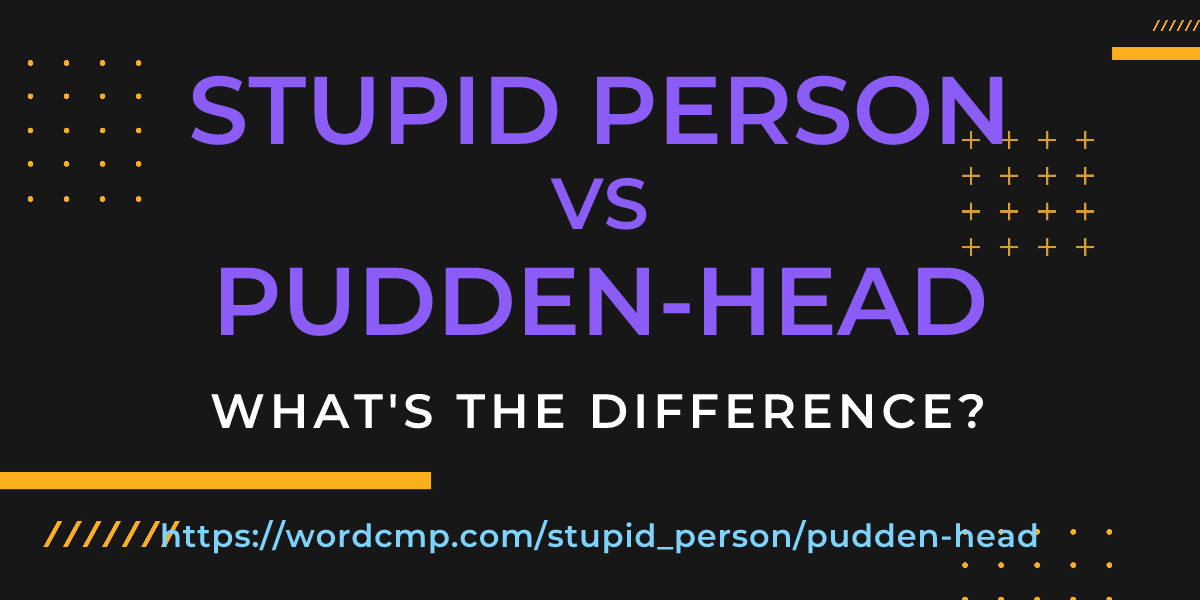 Difference between stupid person and pudden-head