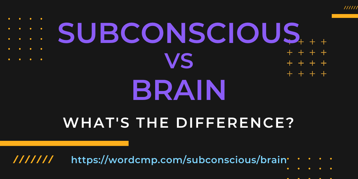 Difference between subconscious and brain