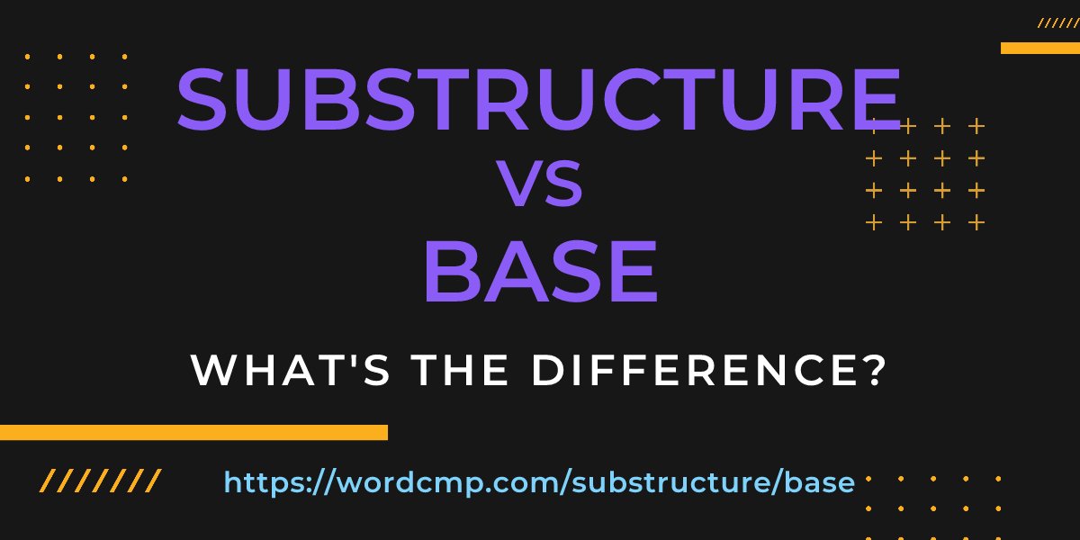 Difference between substructure and base