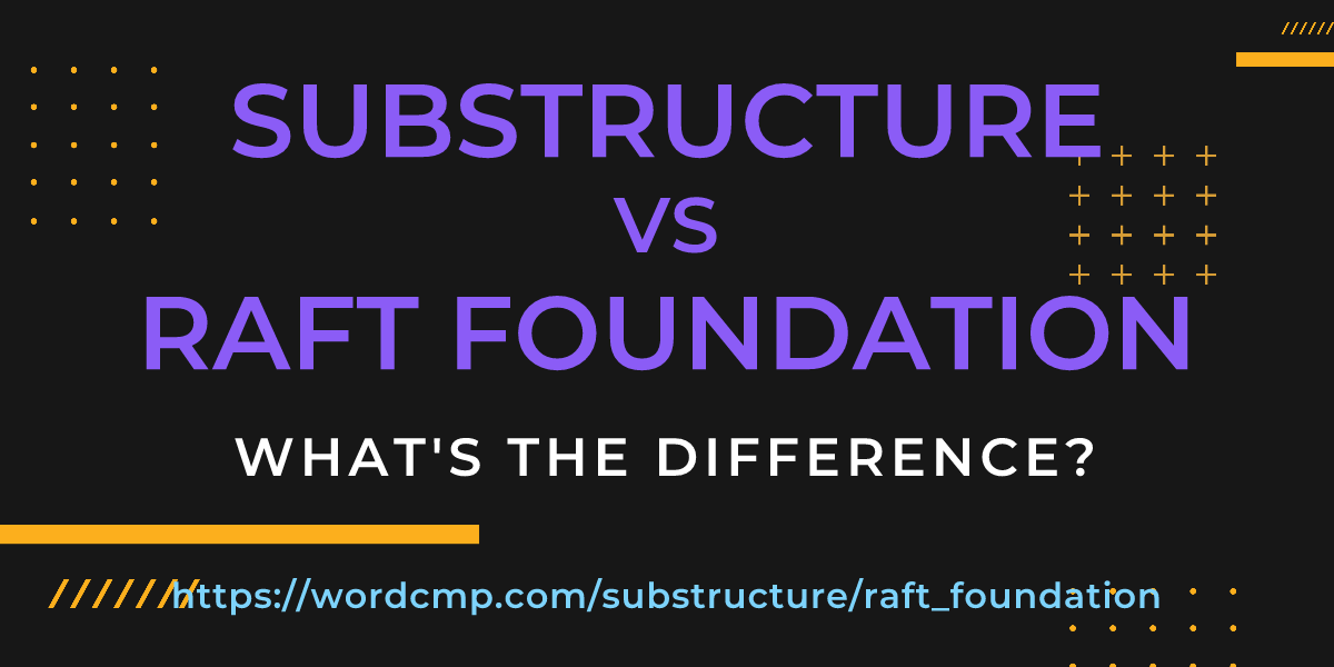 Difference between substructure and raft foundation