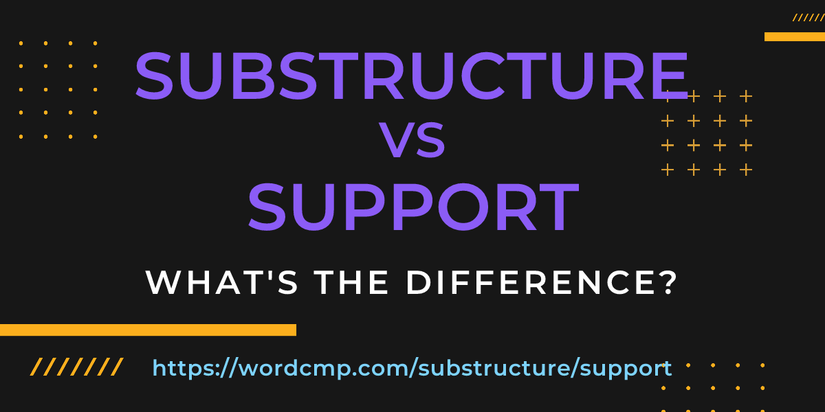 Difference between substructure and support