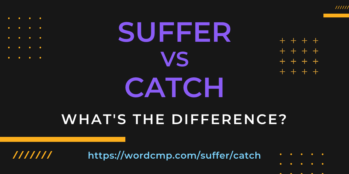 Difference between suffer and catch