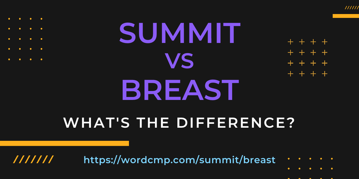 Difference between summit and breast