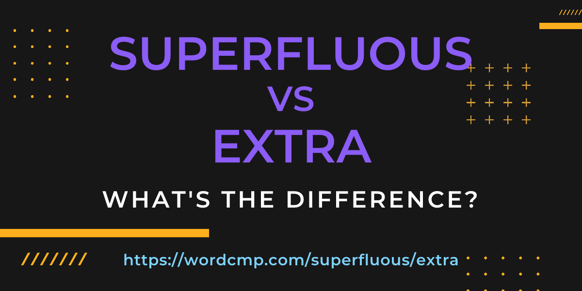 Difference between superfluous and extra