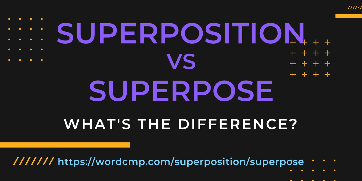 Difference between superposition and superpose