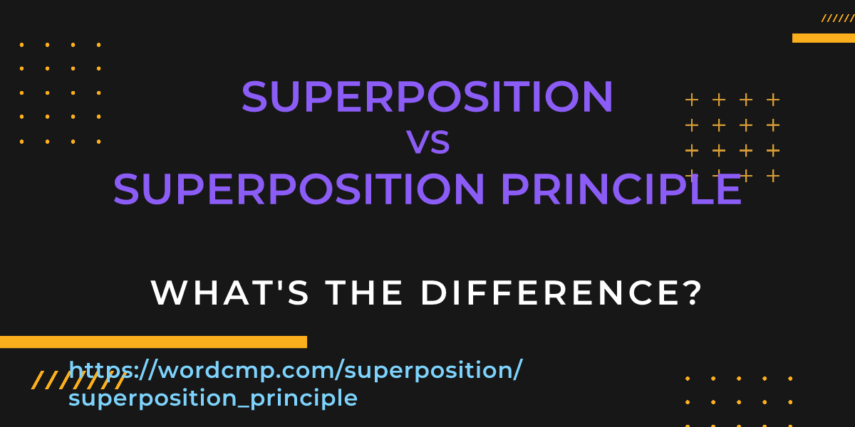 Difference between superposition and superposition principle