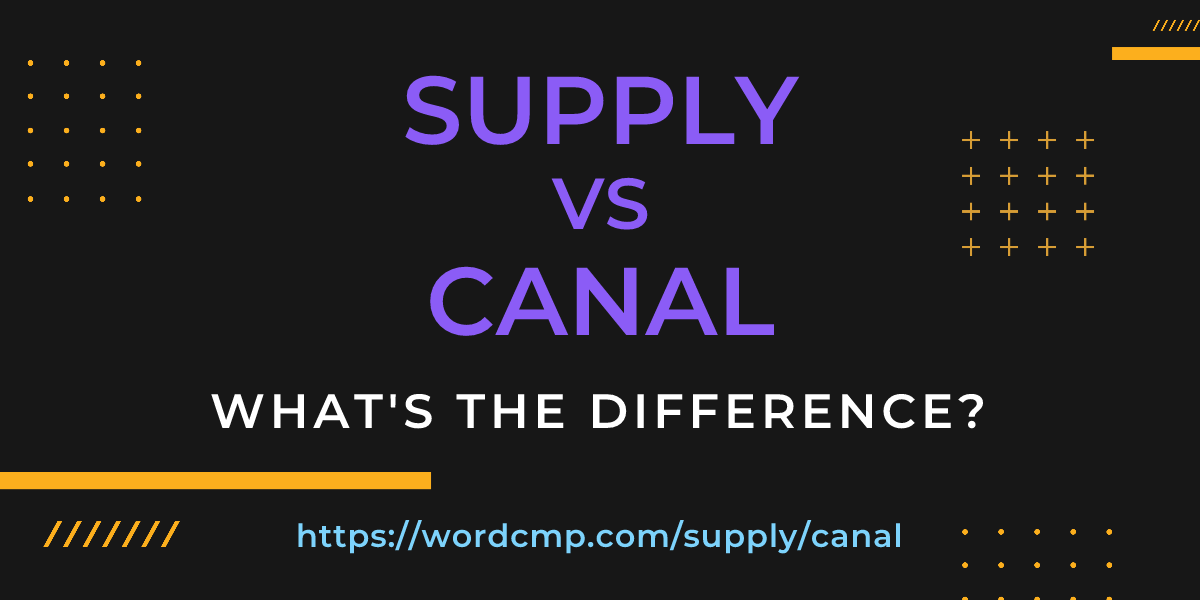Difference between supply and canal