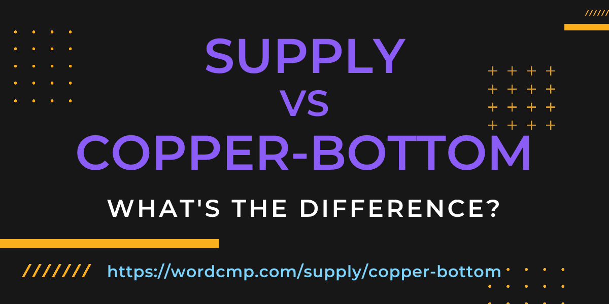 Difference between supply and copper-bottom