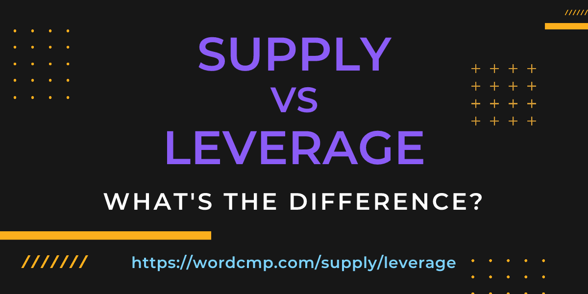 Difference between supply and leverage