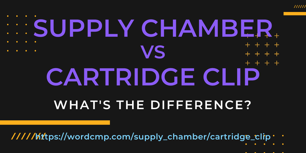 Difference between supply chamber and cartridge clip