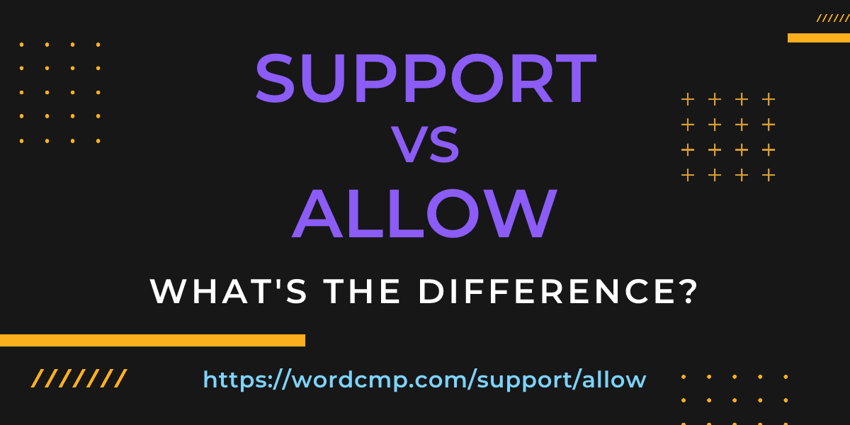 Difference between support and allow