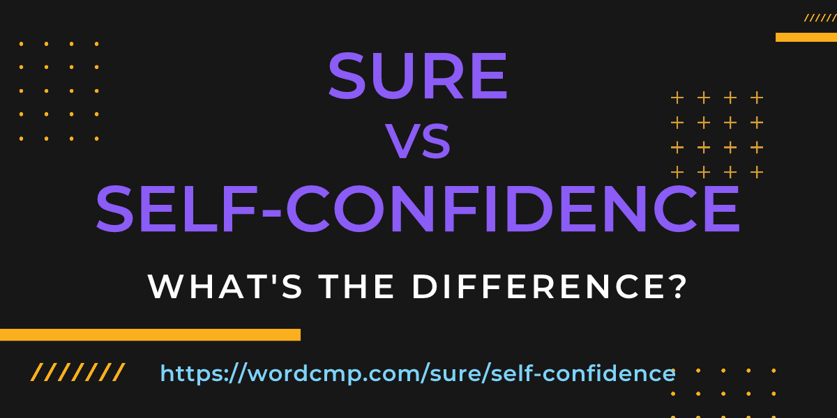 Difference between sure and self-confidence