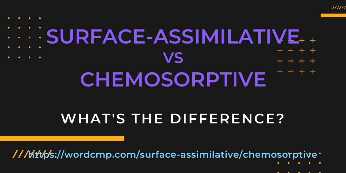 Difference between surface-assimilative and chemosorptive