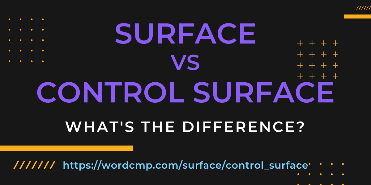 Difference between surface and control surface