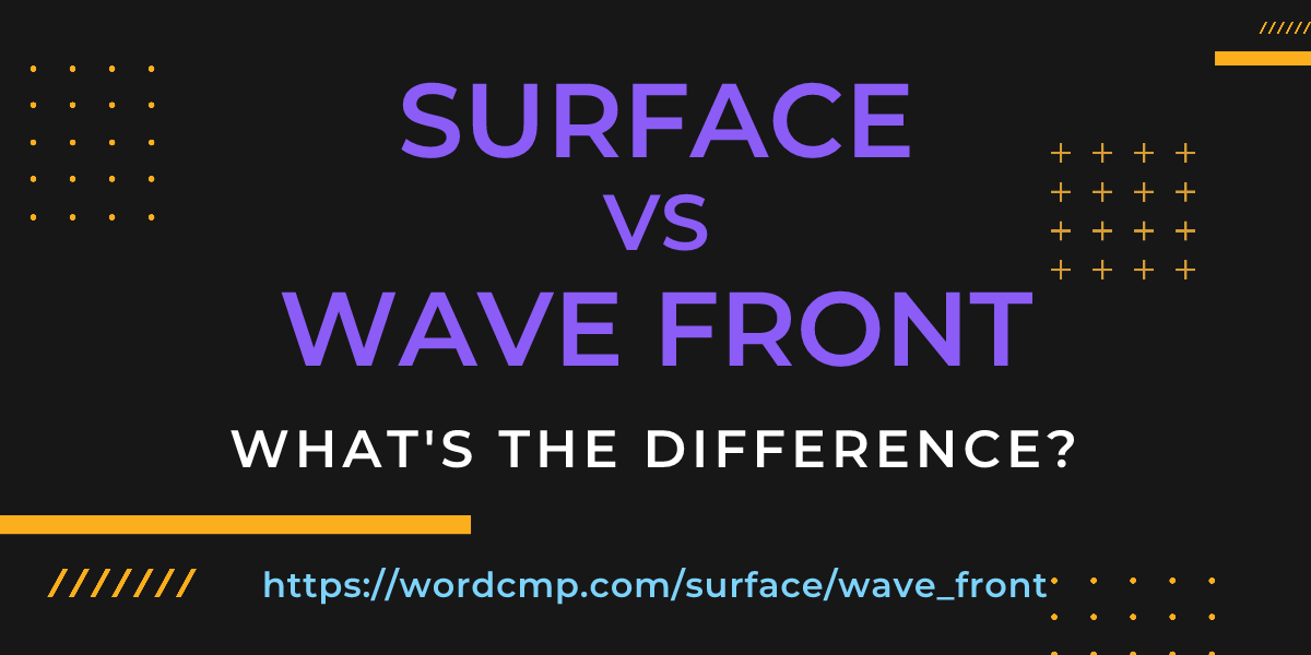 Difference between surface and wave front