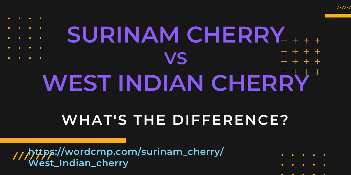 Difference between surinam cherry and West Indian cherry
