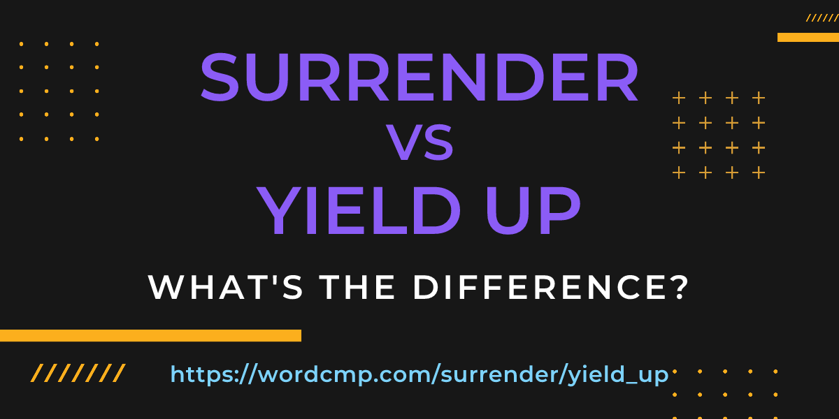 Difference between surrender and yield up