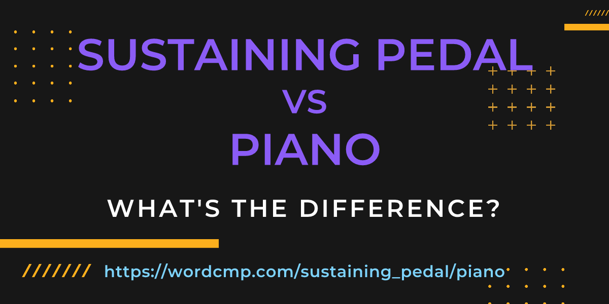 Difference between sustaining pedal and piano