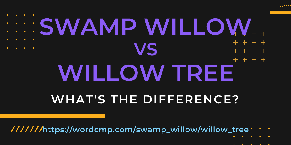 Difference between swamp willow and willow tree