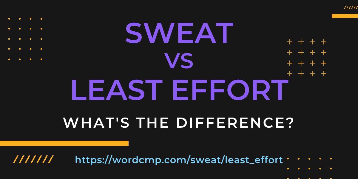 Difference between sweat and least effort
