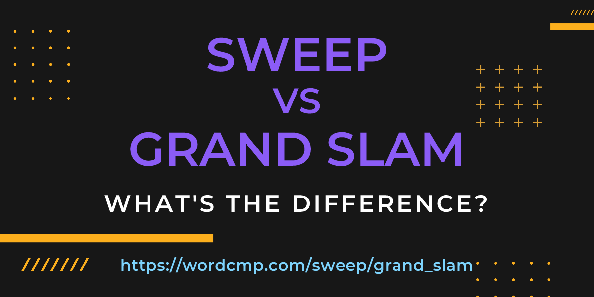 Difference between sweep and grand slam