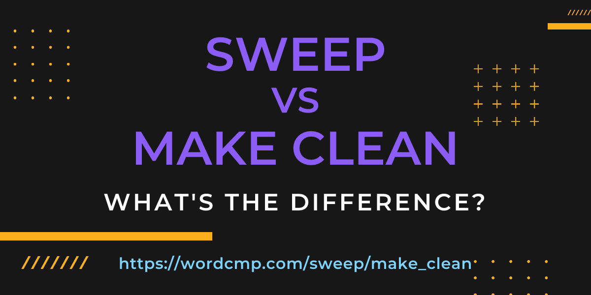 Difference between sweep and make clean
