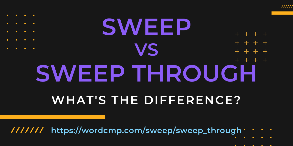 Difference between sweep and sweep through