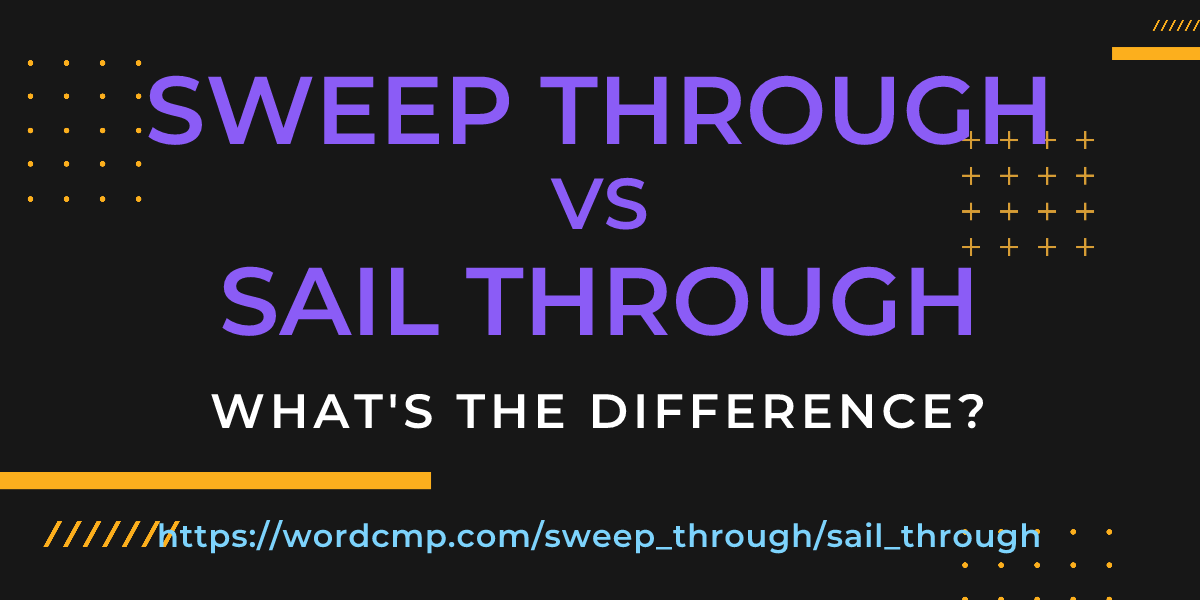 Difference between sweep through and sail through