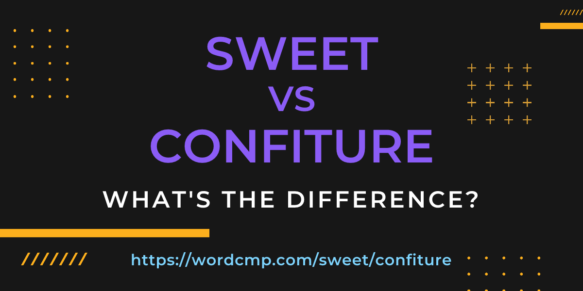 Difference between sweet and confiture