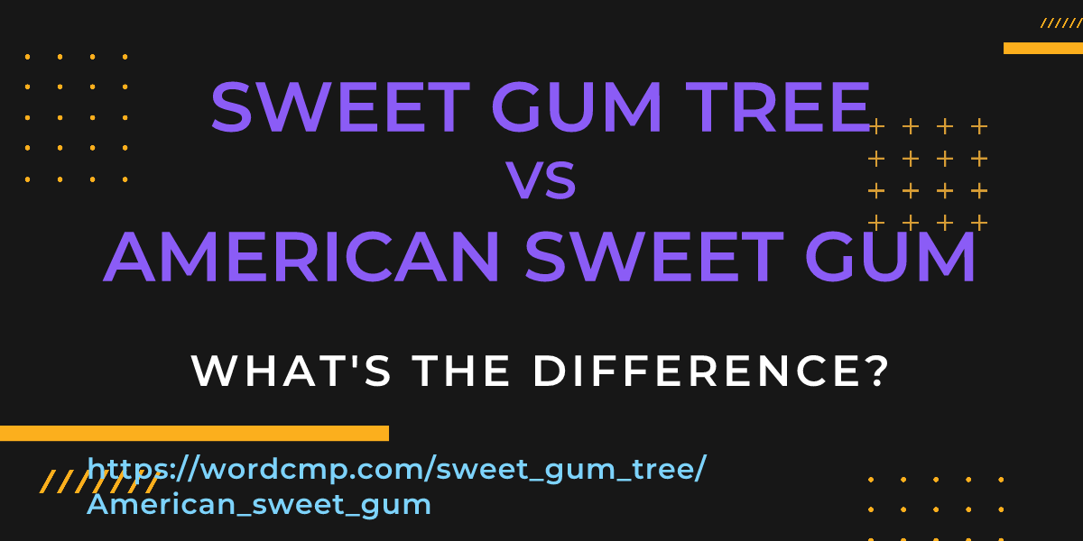 Difference between sweet gum tree and American sweet gum