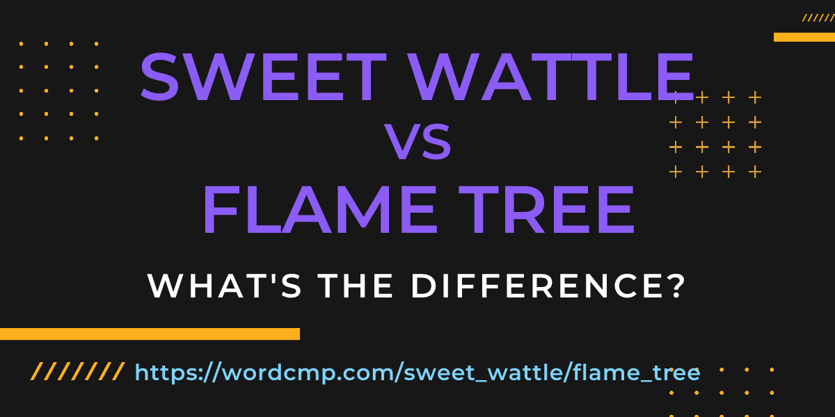 Difference between sweet wattle and flame tree