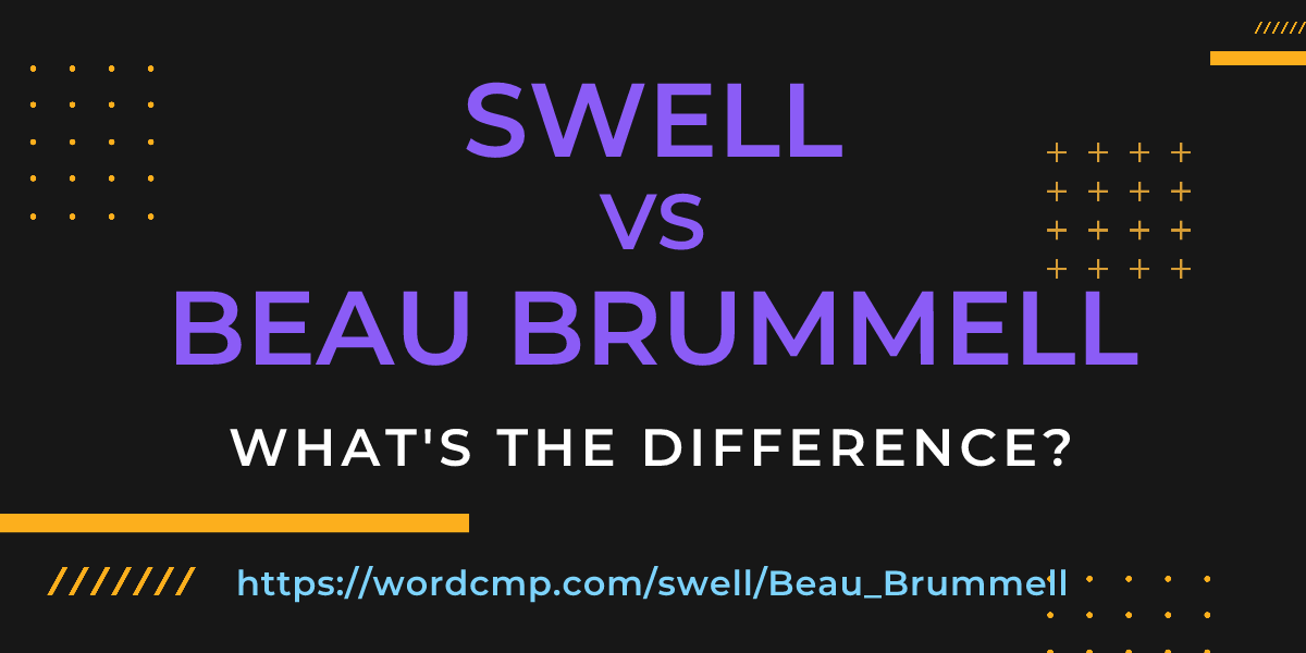 Difference between swell and Beau Brummell