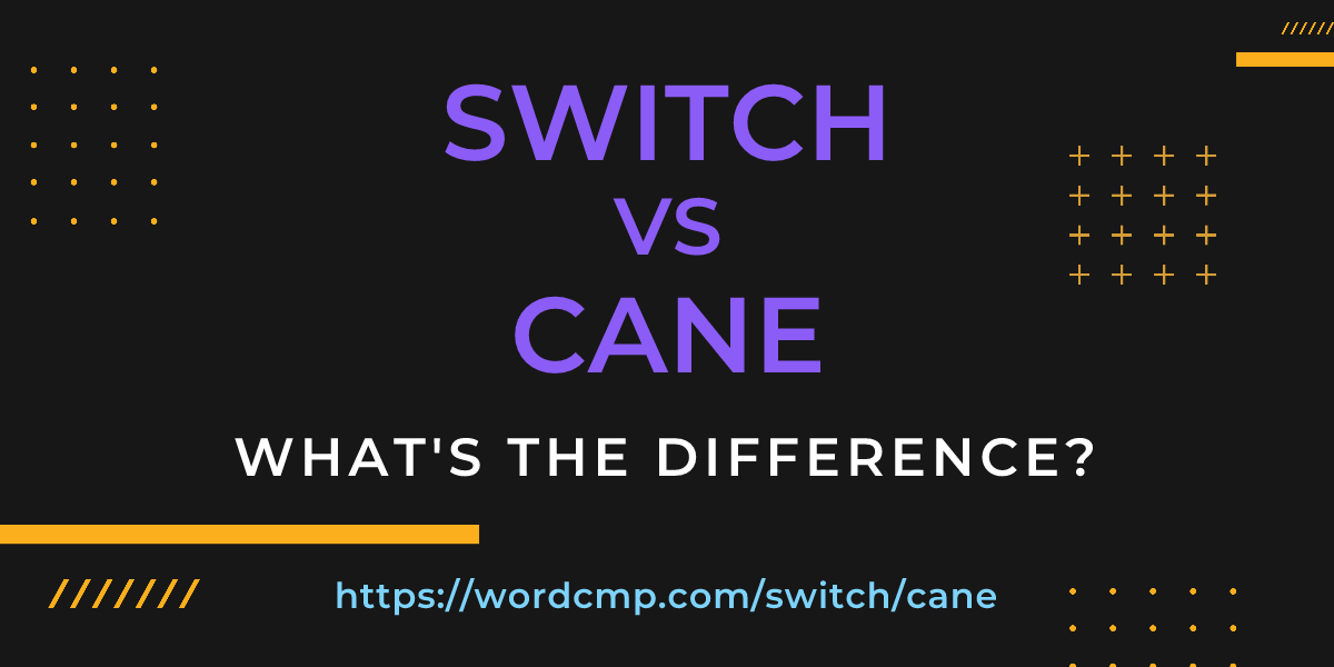 Difference between switch and cane