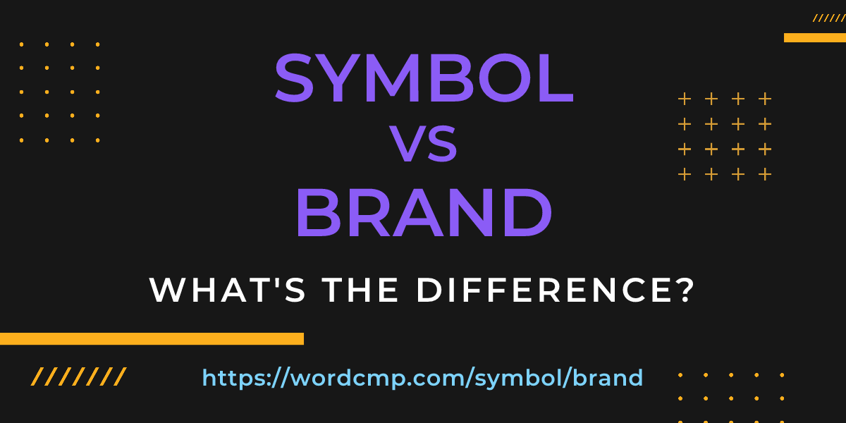 Difference between symbol and brand