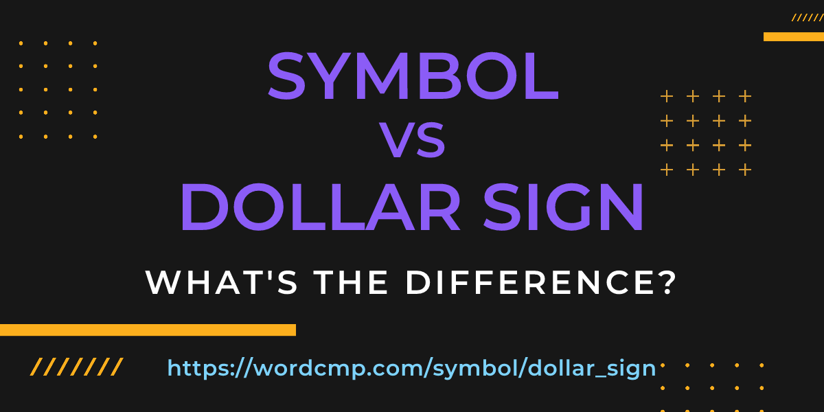 Difference between symbol and dollar sign