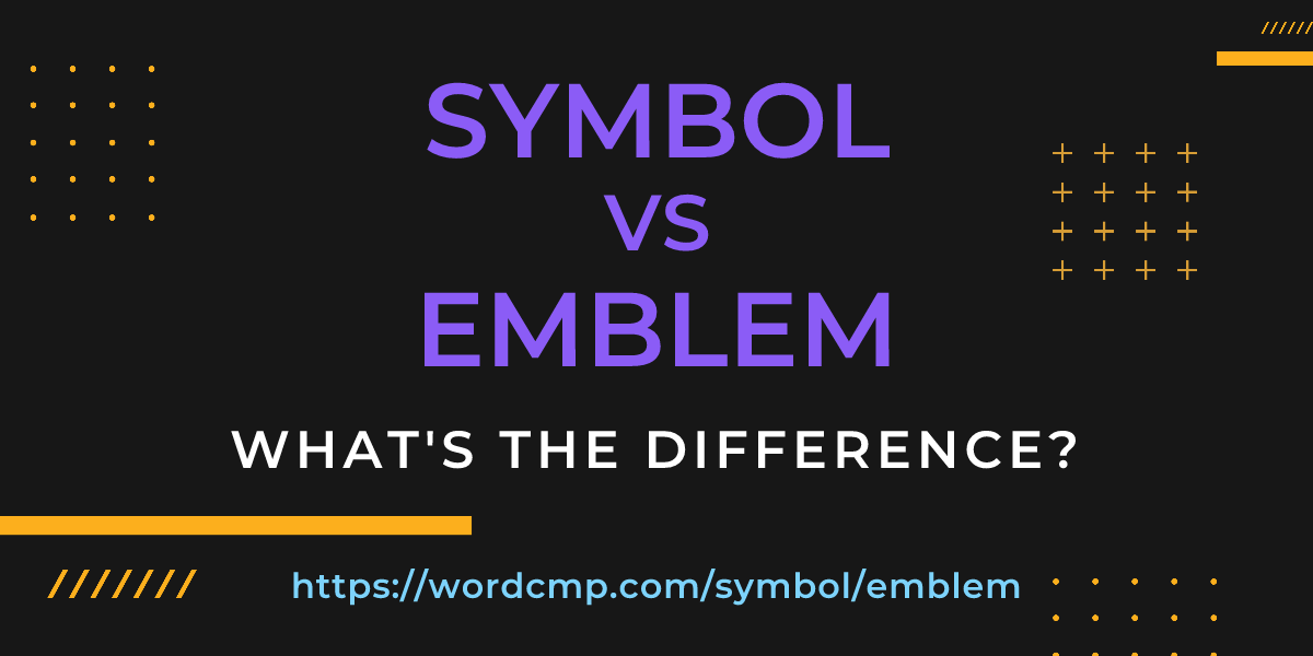 Difference between symbol and emblem