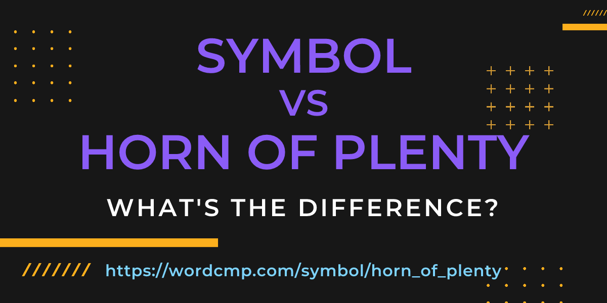 Difference between symbol and horn of plenty